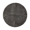 Short Wool Curly Sheepskin Design Rug | D140 cm Graphite