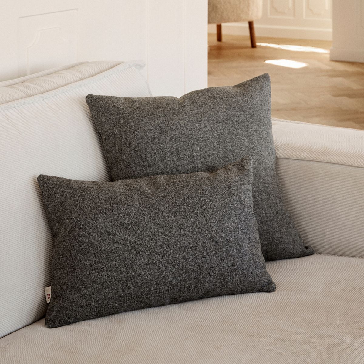 Doublesided Cushion | 100% Wool | 52x52 cm | 34x52 cm  Beige
