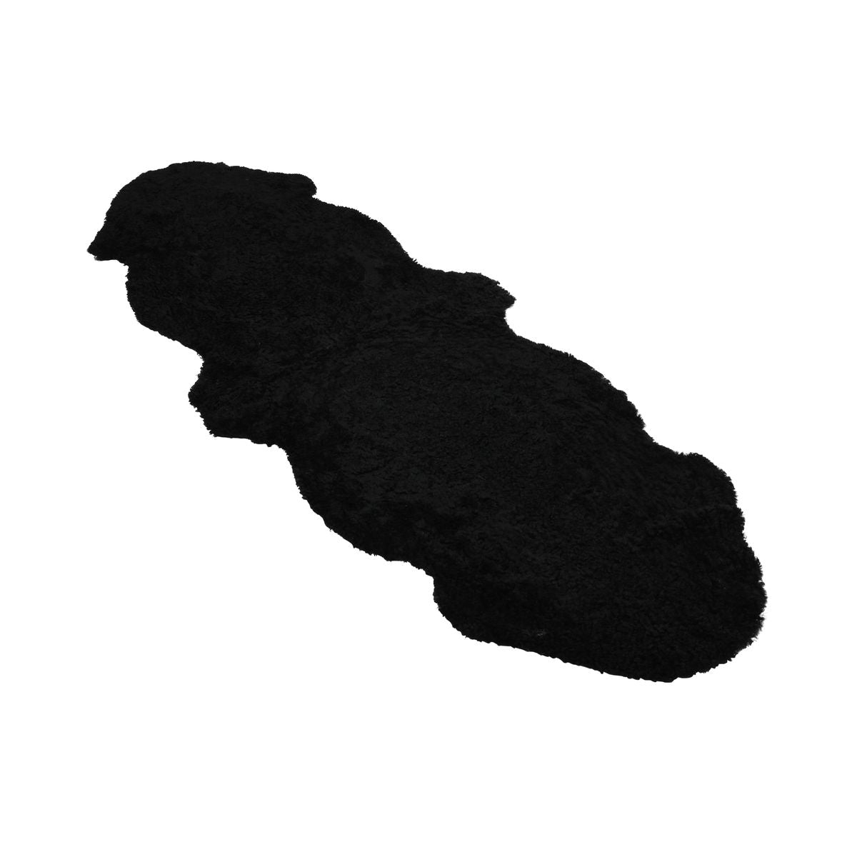 Double Sheepskin |Short Wool | New Zealand | 160x60 cm Black