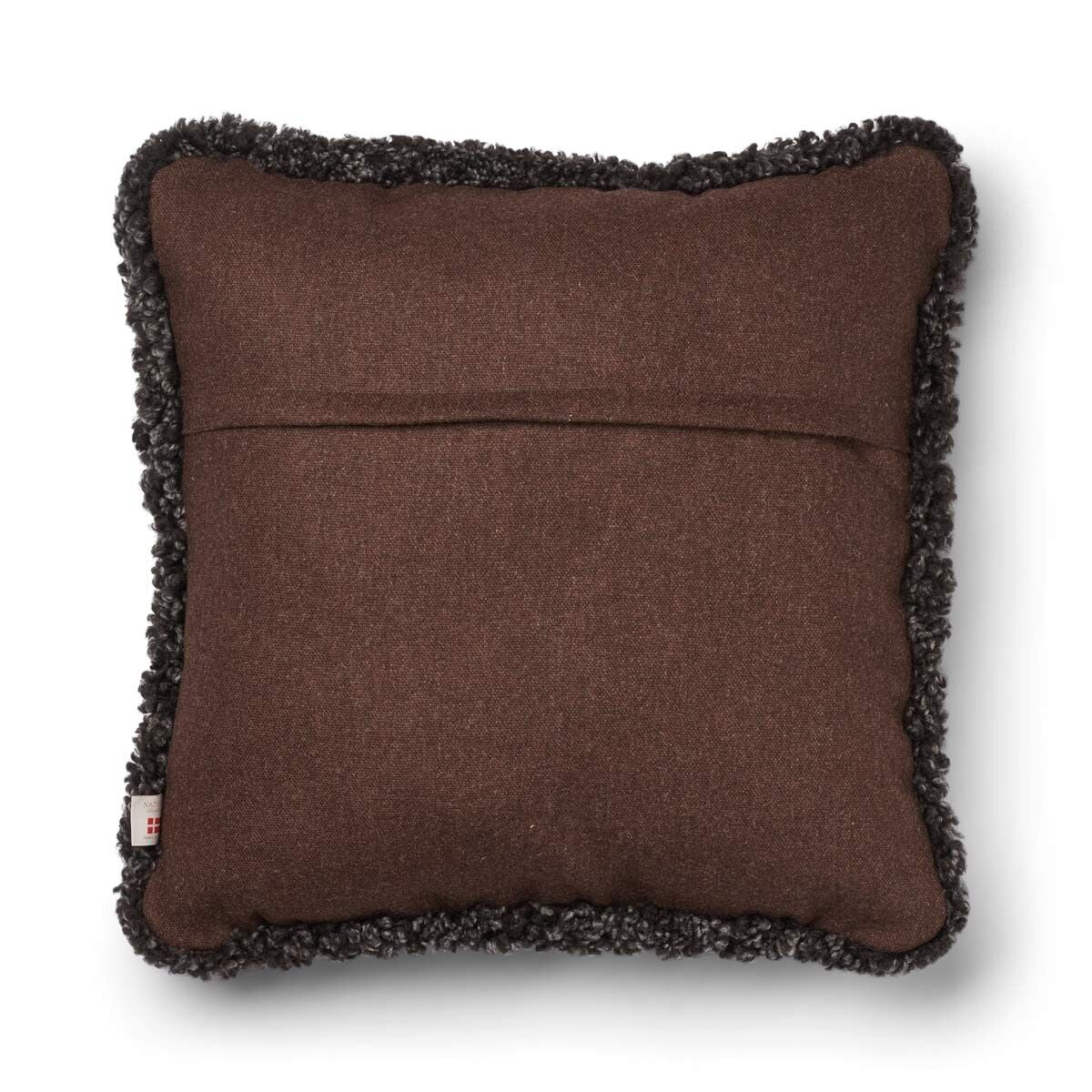 Short-Wool Sheepskin Cushion | SW trim | 52x52 cm | 34x52 cm Brown/Cappuccino