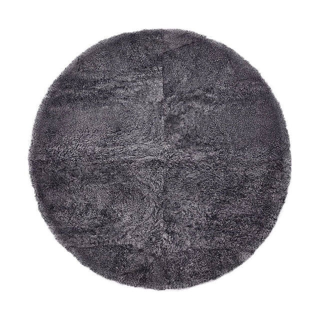 Long Wool Sheepskin Design Rug | Ø140 cm