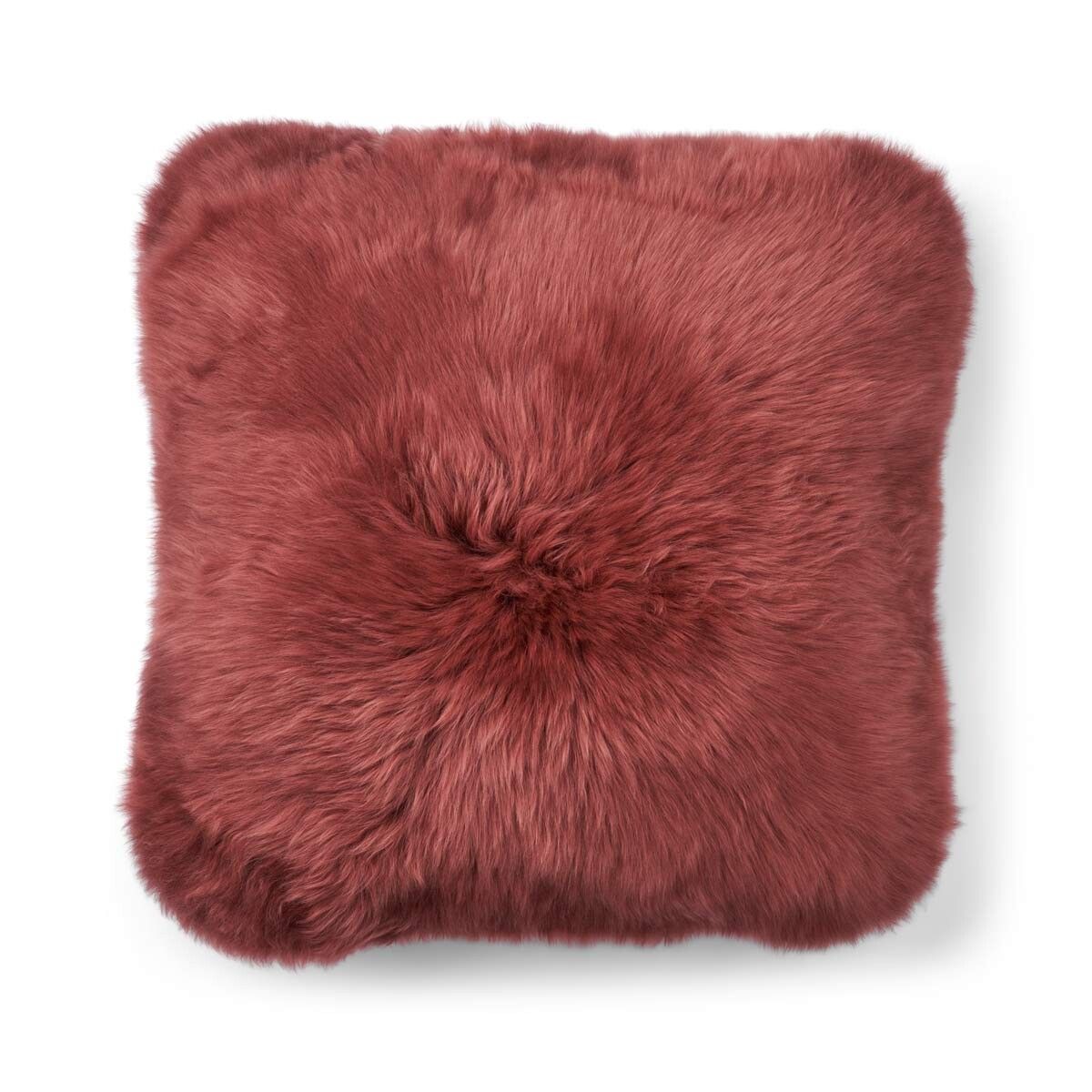 Long-Wool Sheepskin Cushion | Doublesided | 56x56 cm Spiced Apple