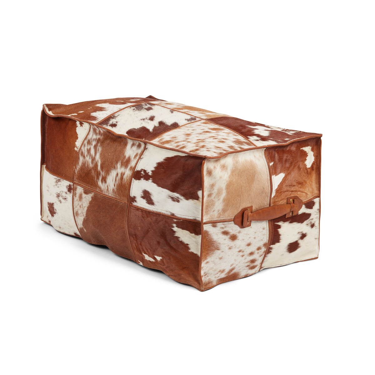 Calf Leather Pouf | Long | 45x82x38