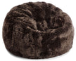 Round Sheepskin Bean Bag | Long Wool | Medium | Large Walnut