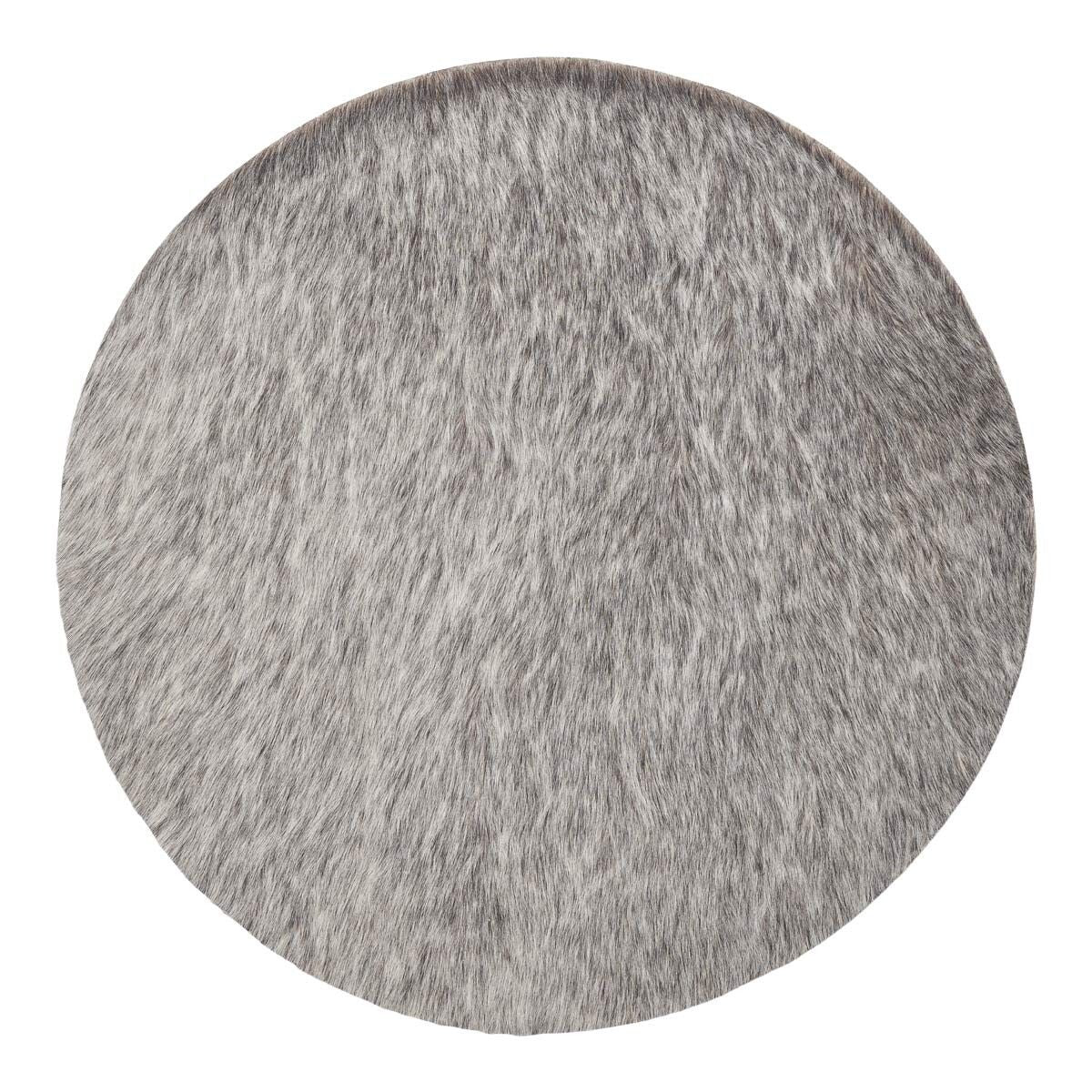 Brazilian Cowhide Placemat | Ø37 cm Natural Grey