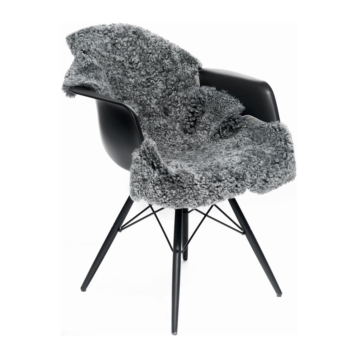 New Zealand Sheepskin | Premium | Short Curly Wool | Rug 90 cm Light Grey Snow Top