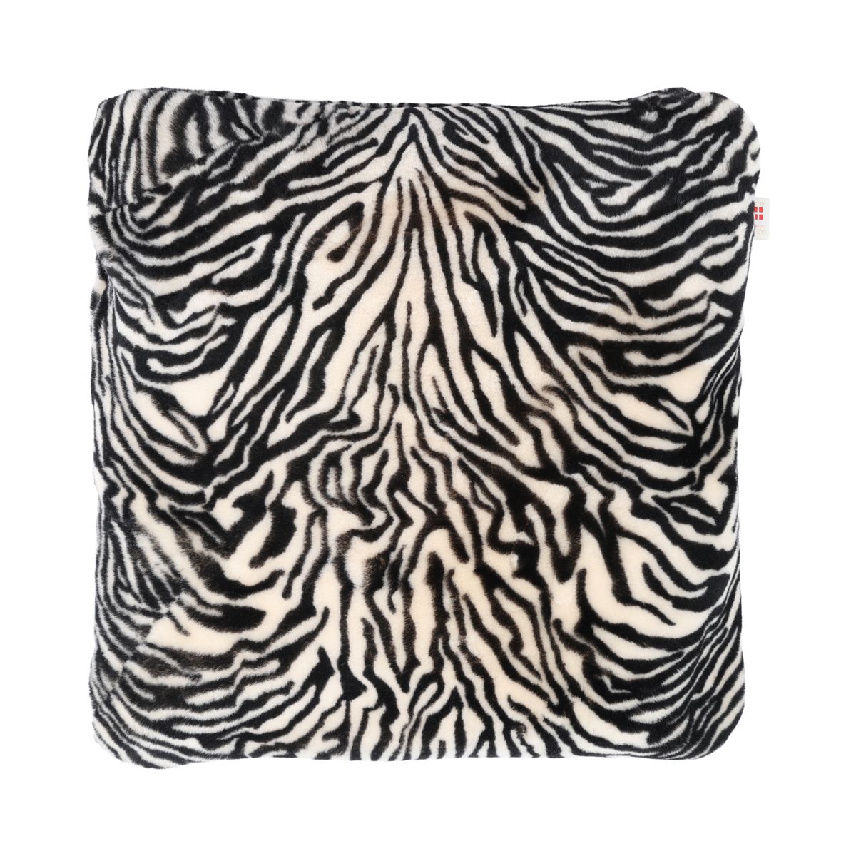Premium Quality Cushion | New Zealand | Double sided Moccasin | 52x52 cm Zebra Print Black/Cream