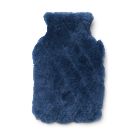 Leaf Hot Water Bottle Navy Blue