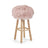Theo Bar Stool + Cover | Oak Legs | Tibet Sheepskin Rosa