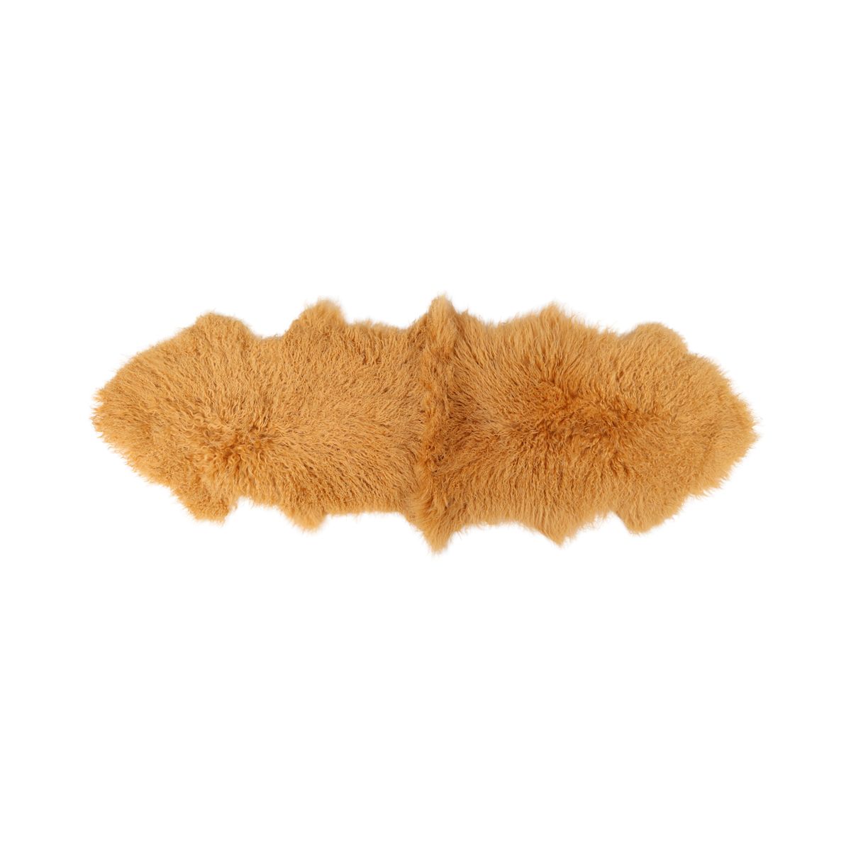 Double Mongolian Sheepskin | 150 x 55 cm Imperial Yellow