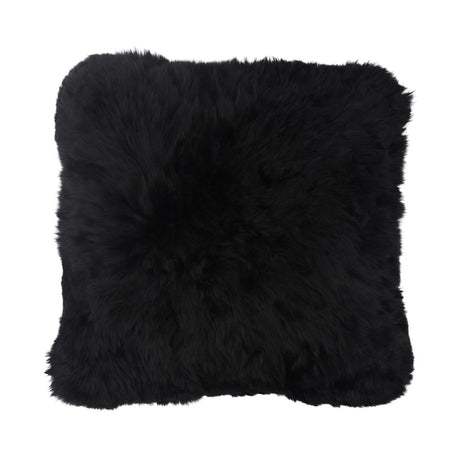 Alpaca Cushion | Doublesided | Short Wool Black