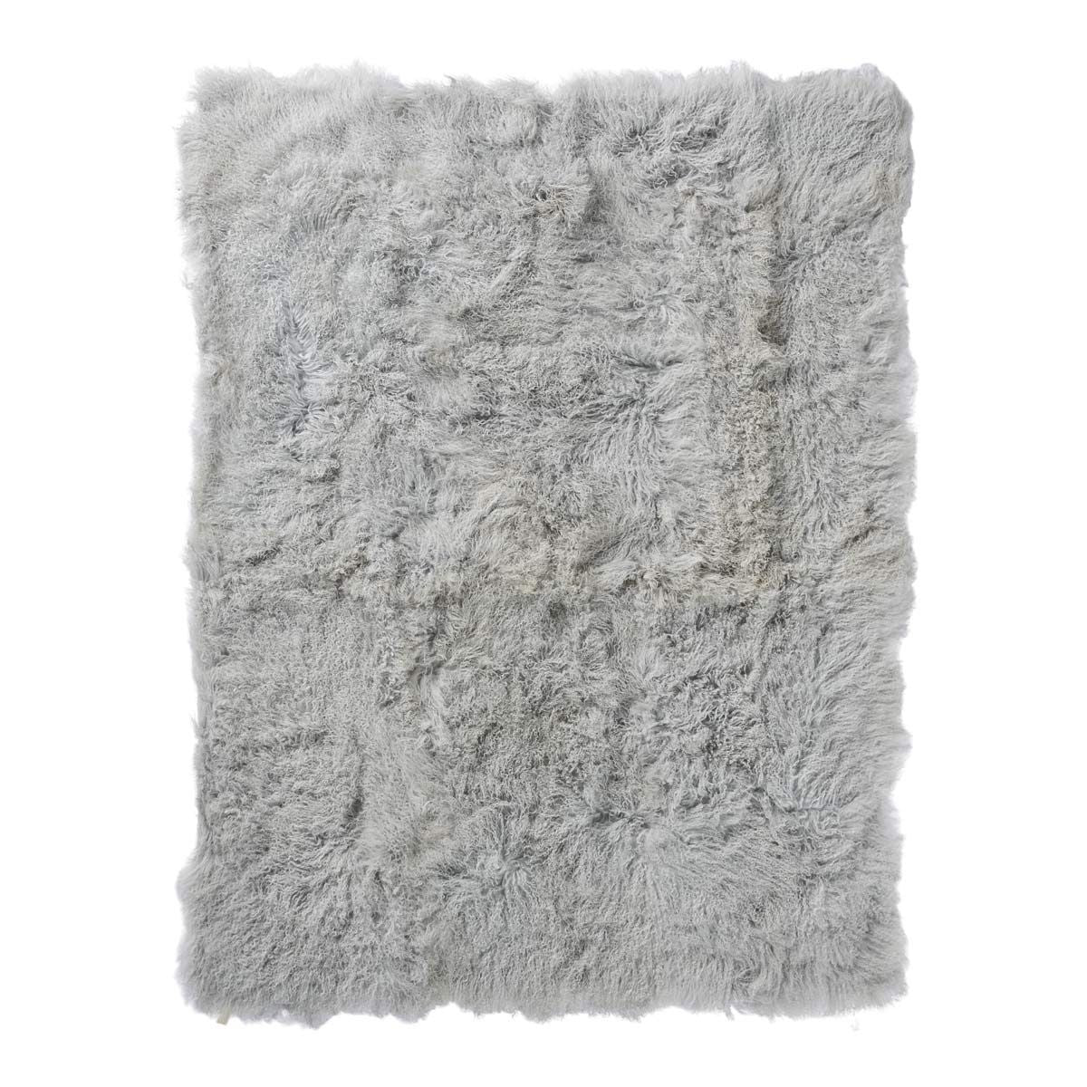 Throw of Curly Sheepskin | 140x180 cm Light Grey