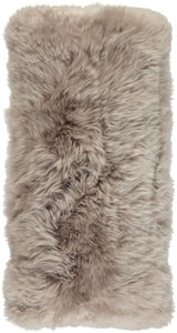 Long-Wool Sheepskin Cushion | 28x56 cm Dove