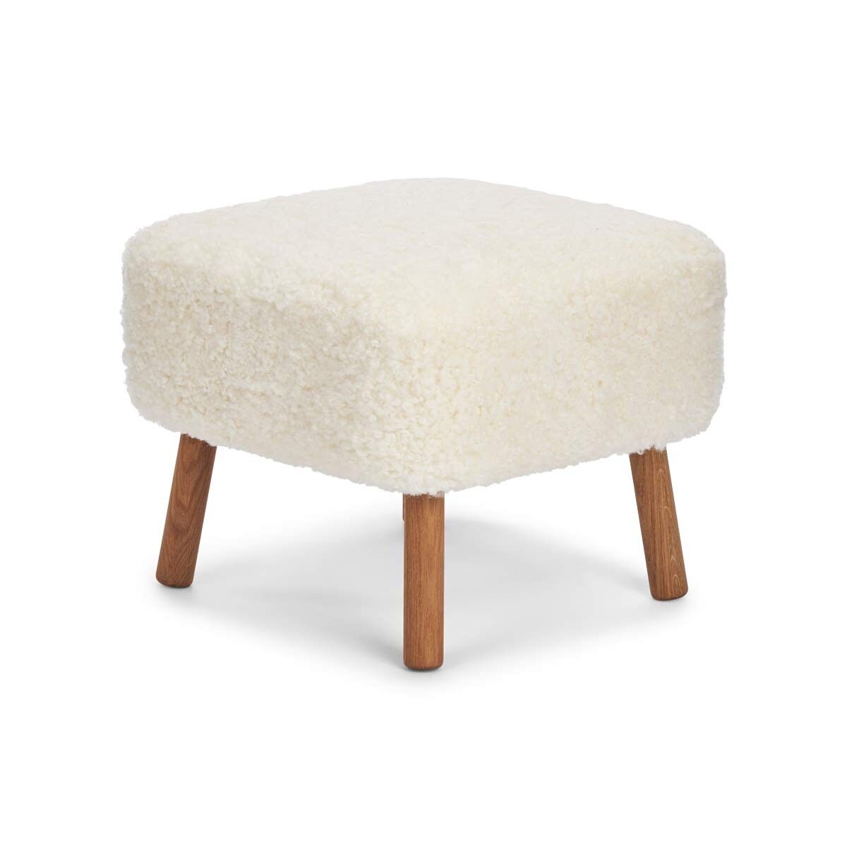 Emil Foot Rest | Short Wool Ivory