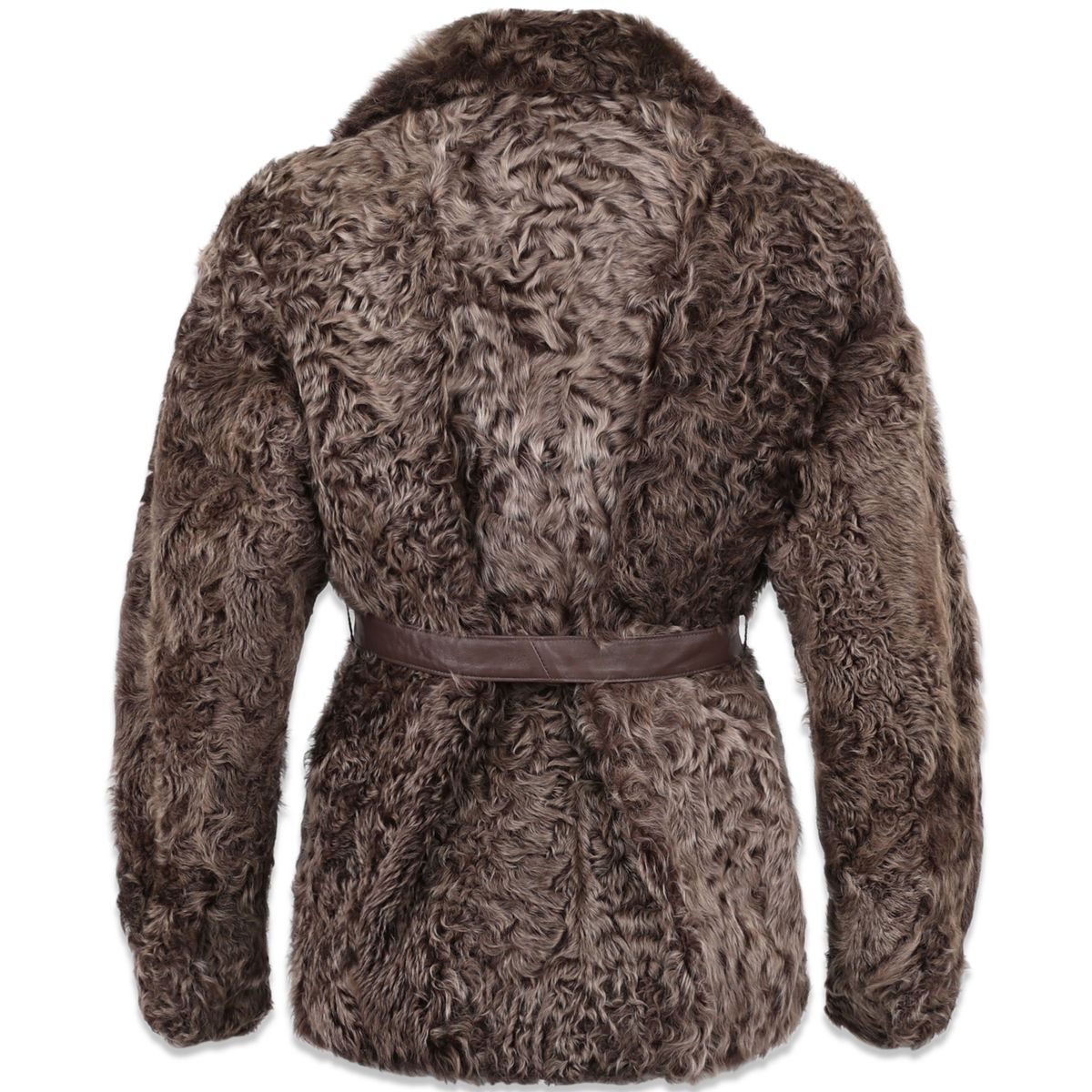 Valeria Jacket | Kalgan Lambskin Brown Snow top