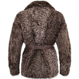 Valeria Jacket | Kalgan Lambskin Brown Snow top