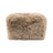 Long Wool Sheepskin Pouf Taupe