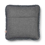 Short-Wool Sheepskin Cushion | SW trim | 52x52 cm Stone/Light Grey