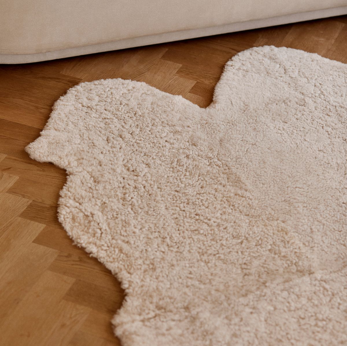 Premium | New Zealand Sheepskin | Short Curly Wool | Rug 180x110 cm Anthracite