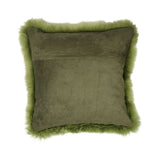 Sheepskin Cushion | Long Wool | New Zealand | 50x50 cm Green