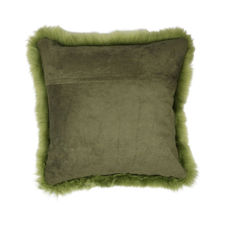 Sheepskin Cushion | Long Wool | New Zealand | 50x50 cm Green