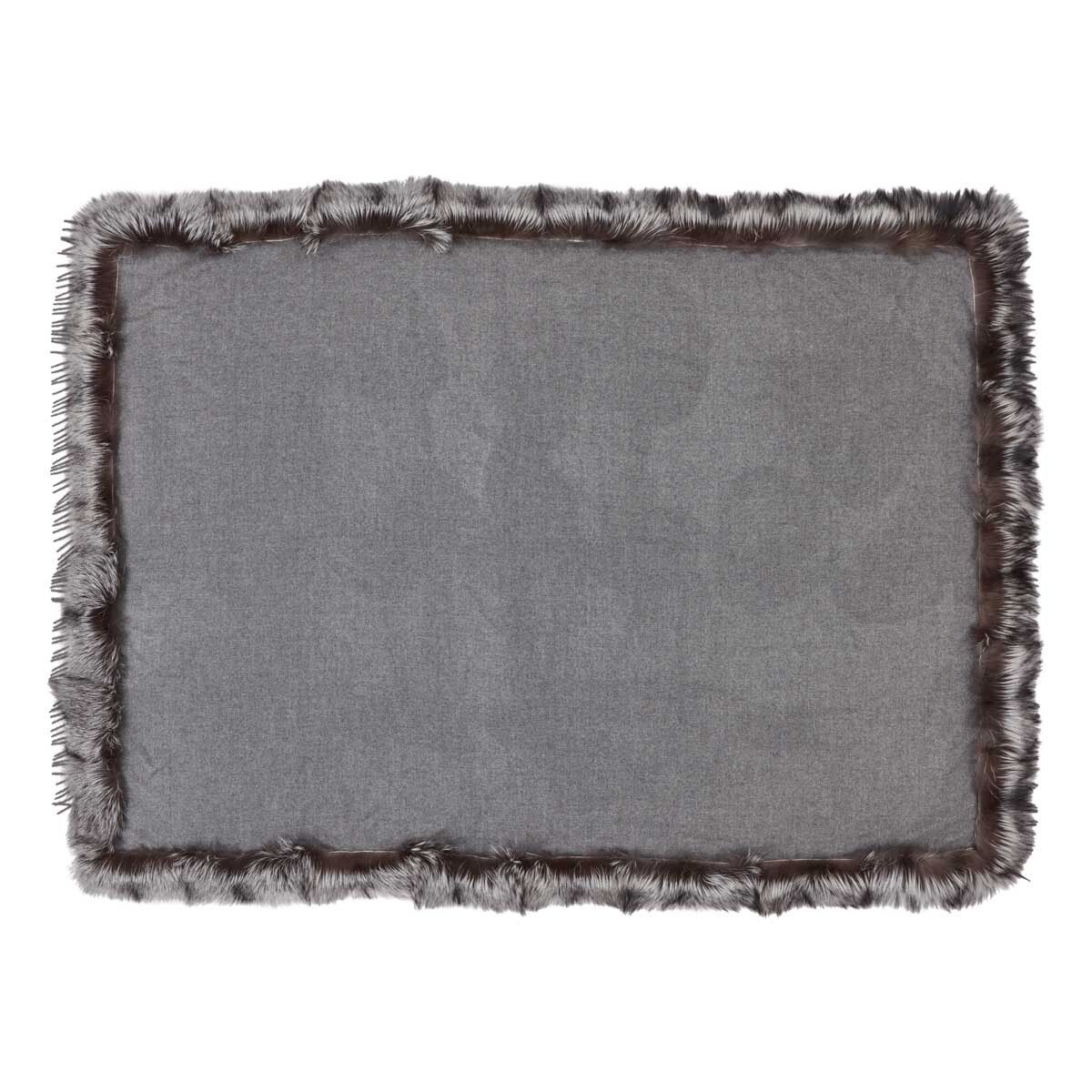 Throw Cashmere Fox Trimming