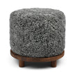 Simon Stool | Short Wool | D46xH42 cm Graphite