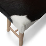 Cowhide Bench | 140x35x45 cm Black/White
