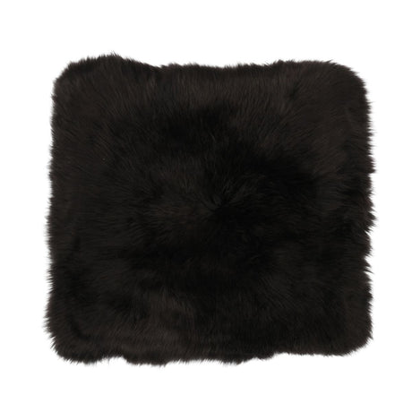 Seat Cover | With Backing | Long Wool | New Zealand | 40x40 cm Chocolate