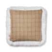 One Side Cushion | Long Wool | 52x52 cm Oatmeal-Beige/Ivory