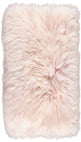 Long-Wool Sheepskin Cushion | 28x56 cm Candy