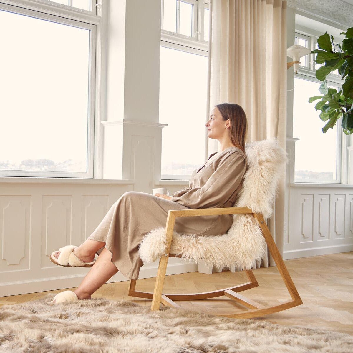 Rocking Chair Oak Natural Oil
