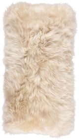 Long Wool Sheepskin Cushion | 28x56 cm Linen