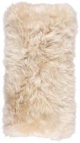 Long-Wool Sheepskin Cushion | 28x56 cm Linen