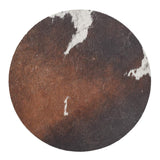 Cow Hide Seat Cover | Ø37 cm Salt/Pepper/Brown/White