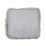 Seat Cover | With Backing | Long Wool | New Zealand | 40x40 cm Light Grey