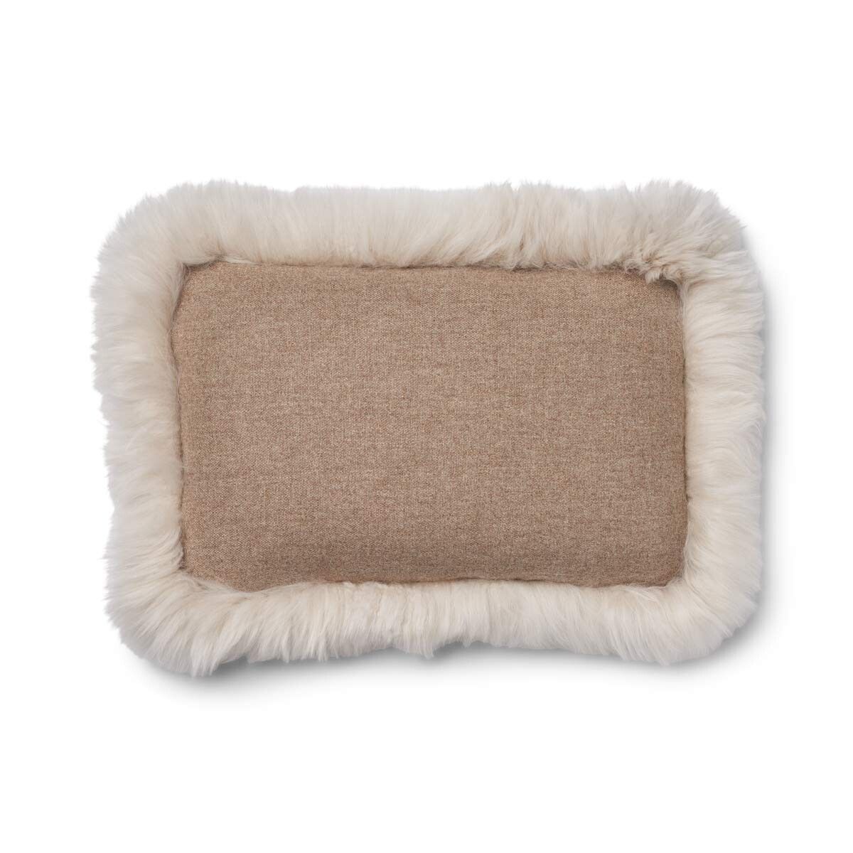 Wool Cushion Long Wool trim 52x52 cm 34x52 cm