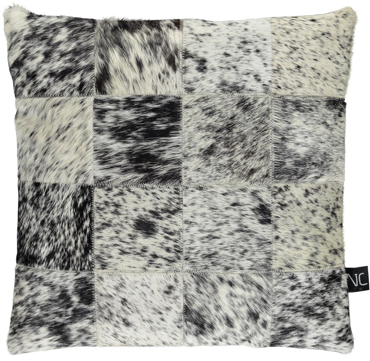 Cow Hide Cushion | 40x40 cm Salt/Pepper/Black/White