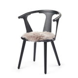 Long Wool Sheepskin Seat Cover | Ø38 cm Dove