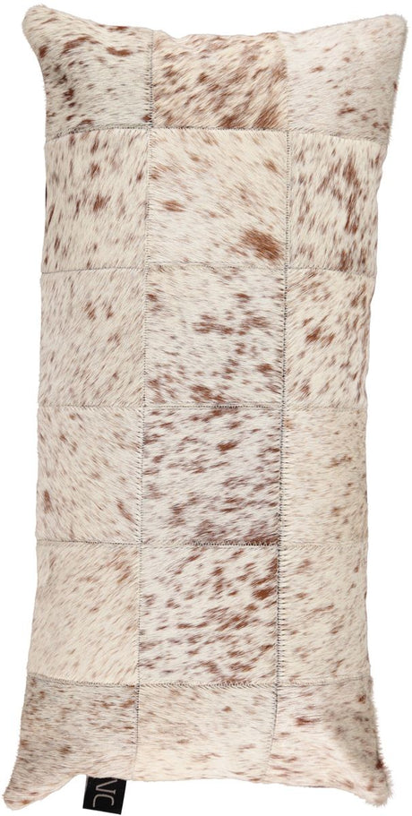 Cow Hide Cushion | 30x60 cm Salt/Pepper/Brown/White