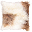 Mongolian Curly Cushion | 40x40 cm White/Brown/Mix
