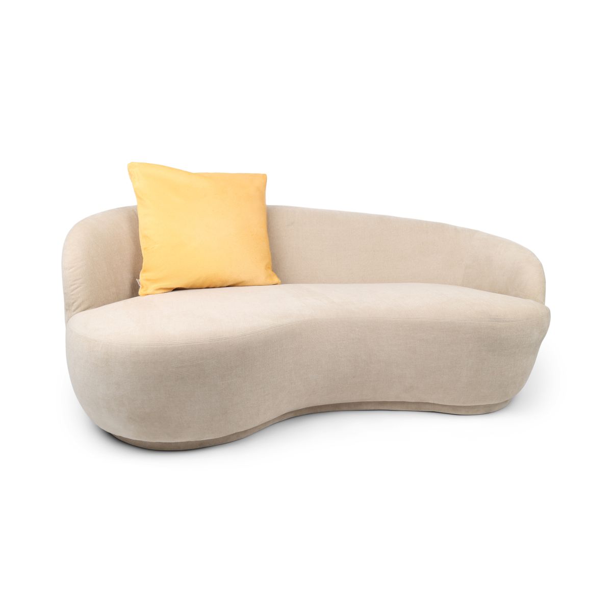 Premium Cowhide Cushion | Doublesided | Pattern  Mustard Yellow