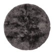 Long Wool Sheepskin Design Rug | Ø140 cm Steel