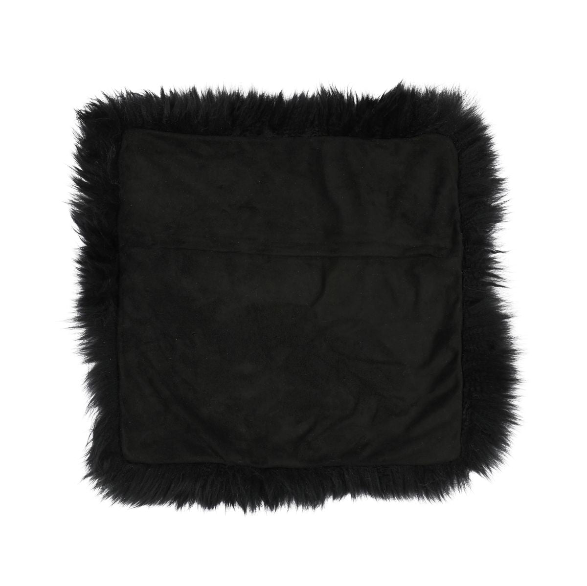Cushion Cover | Long Wool | New Zealand | 40x40 cm Black