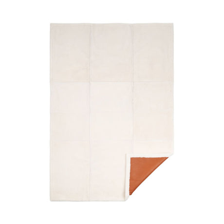Addison Throw | Double Face Sheepskin | Short Wool Leather Brown/Ivory