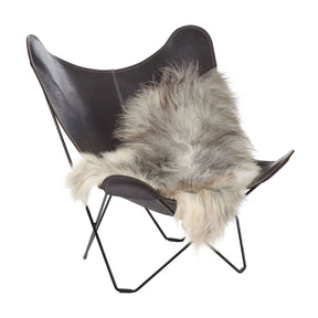 Icelandic Sheepskin | Natural Colors | Long Wool | 120+ cm Natural Grey