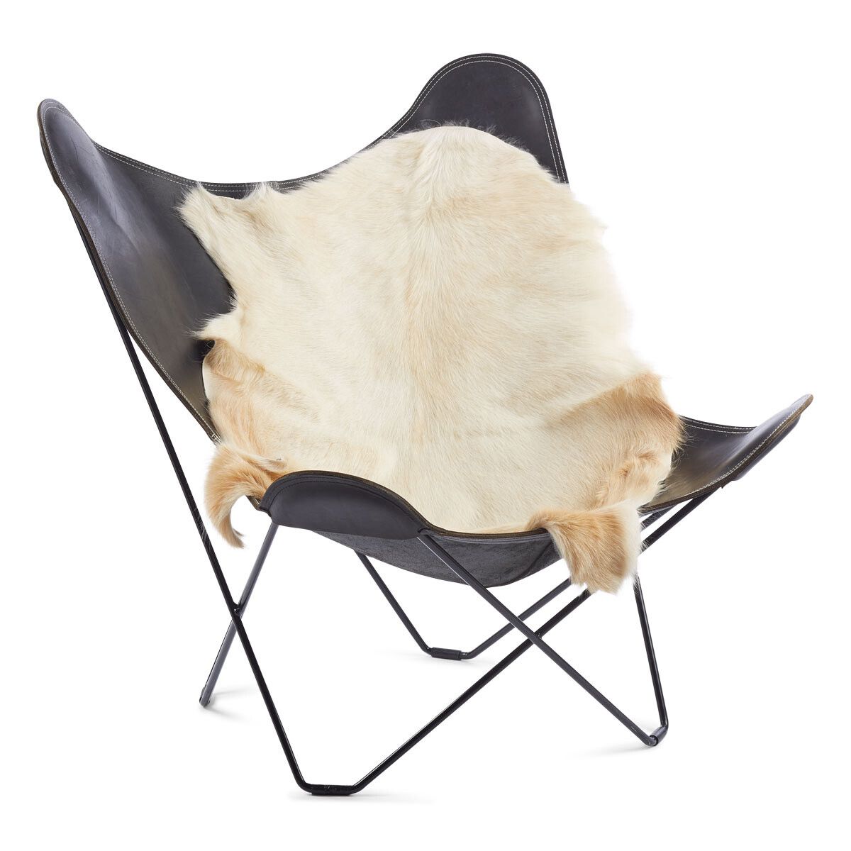 Premium Goat Skin | Short Wool Natural White