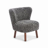 Emily Lounge Chair | Short Wool Graphite