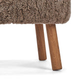 Emil Foot Rest | Short Wool Taupe