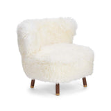 Emil Lounge Chair | Long Wool Snow White